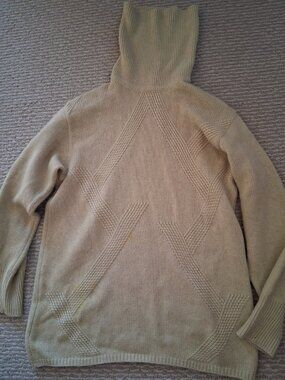 RODIER PARIS Womens  Sweater Large Yellow Celery Green Wool Made In France